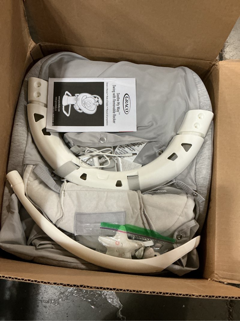 Condition photo showing As Is for graco soothe my way with removable rocker, madden - versatile baby swing & portable rocker
