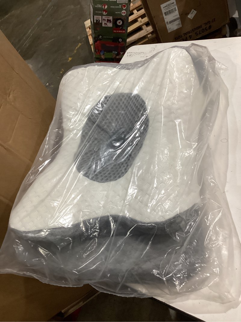 Condition photo showing Good Condition for no more aches neck pillow for pain relief, adjustable cervical pillow for neck support with armrest,odorless ergonomic contour memory foam pillows,orthopedic bed pillow for side back stomach lightgrey light grey