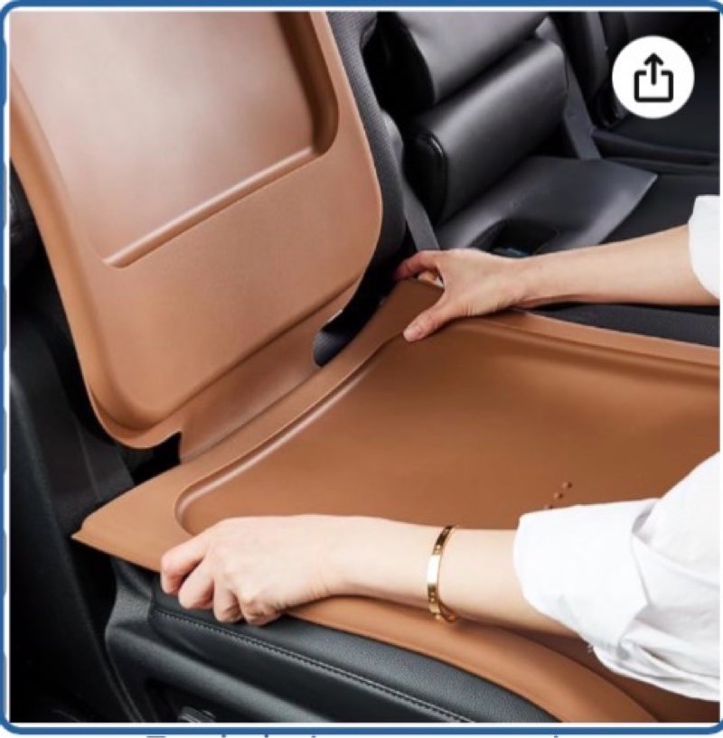 siliguard car seat protector for child car seat, car seat protector for leather seats, non slip seat cover, 3mm silicone car seat mat, latch and isofix, rear and forward facing, baby toddler
