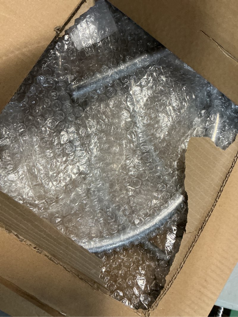 Condition photo showing As Is for Medium Modern Silver 9 Branch Lighting Thin Pipe Hanukkah Menorah, Metal-Aluminum