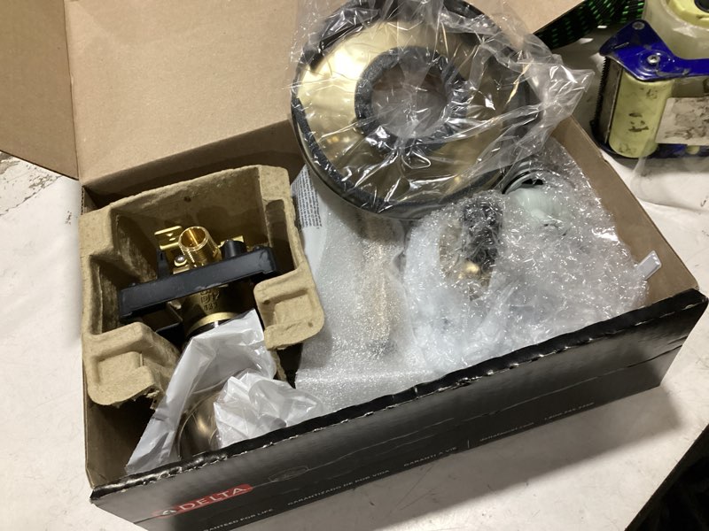 Condition photo showing Good Condition for delta sparrow champagne bronze 1-handle multi-function 6-in round bathtub and shower faucet
