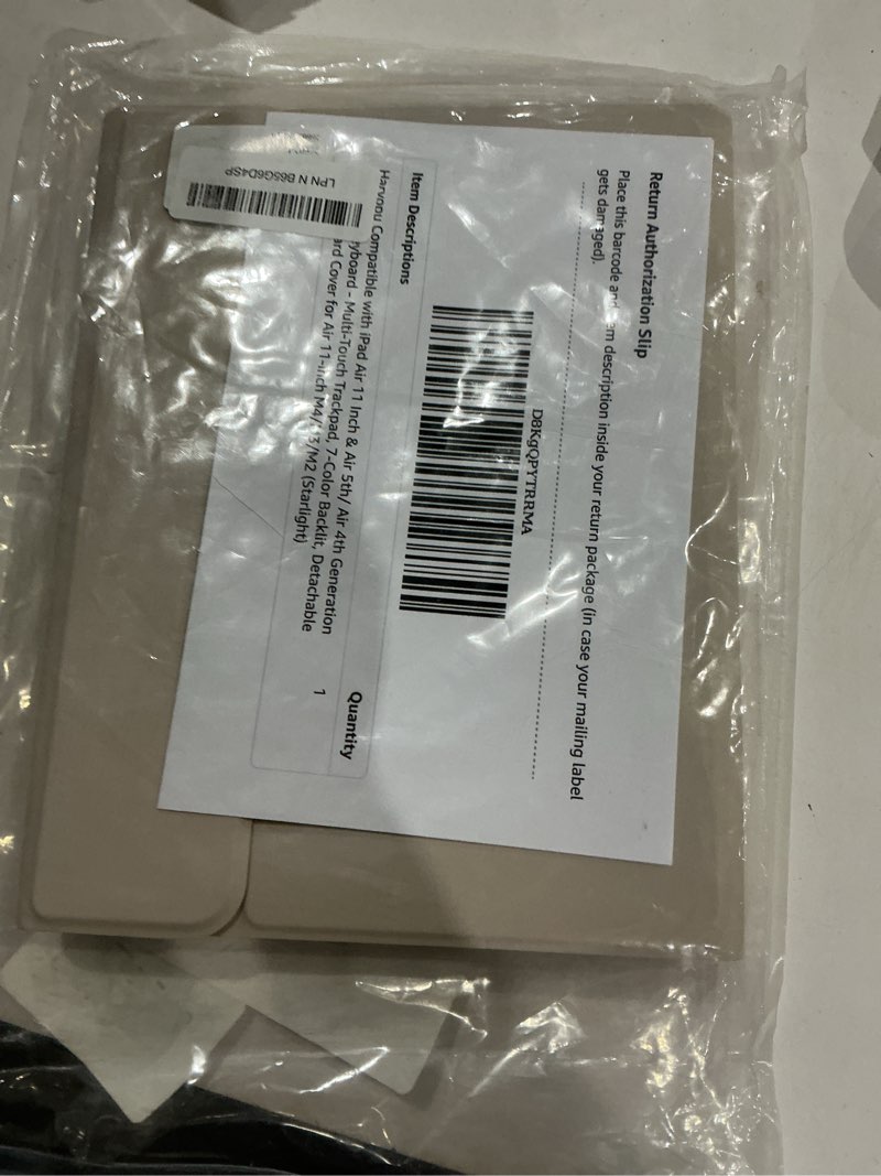 Condition photo showing Good Condition for harvopu compatible with ipad air 11 inch & air 5th/ air 4th generation case with keyboard - multi-touch trackpad, 7-color backlit, detachable folio cover for air 11-inch m3/m2 (2025/2024) (starlight)