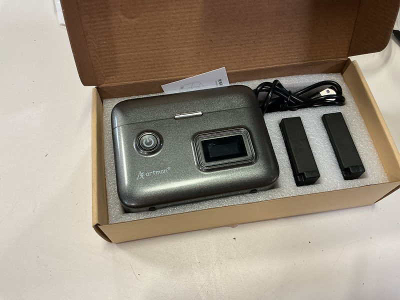 Condition photo showing As Is for artman lp-e17 battery 1400mah (2-pack) and 1.5h 2-slot lcd usb-c fast charger for canon eos r100 r50 rp r10 r8, rebel t8i t7i t6i t6s sl2 sl3, m3 m5 m6, 77d 200d 250d 750d camera,smart percent display