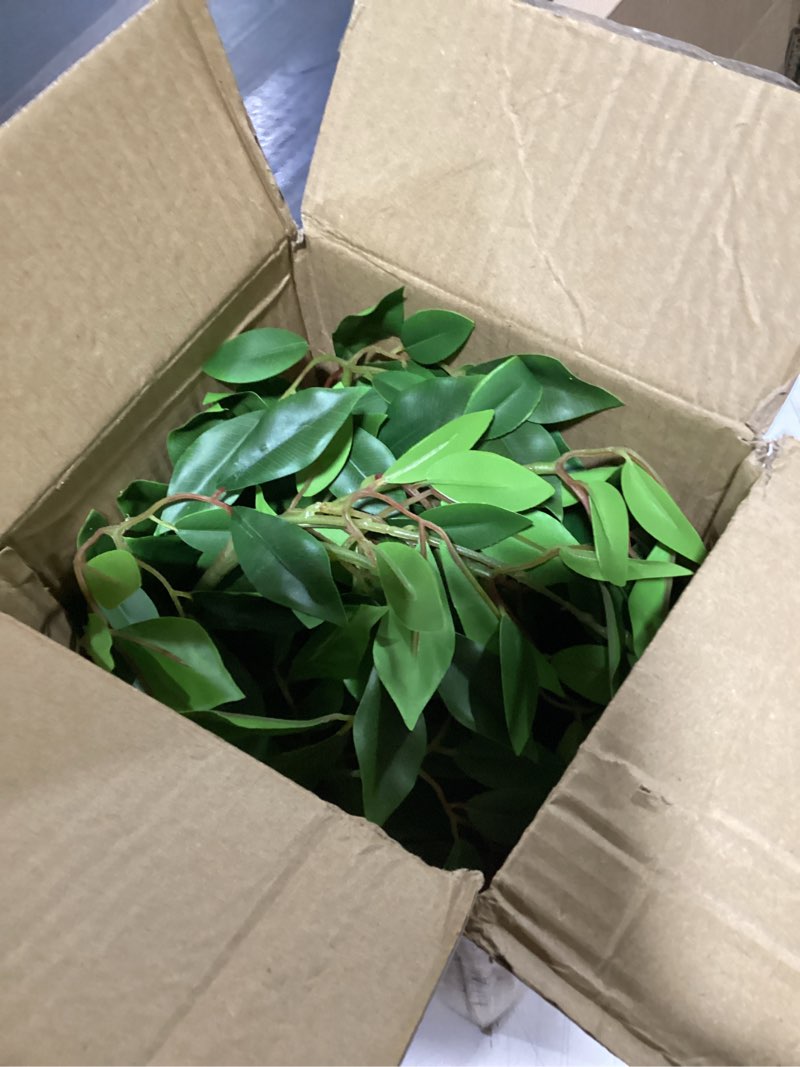 Condition photo showing As Is for artificial potted plants indoor,27" faux plants ficus leaves trees with ceramic pots,realistic fake plant indoor potted for living room office farmhouse room bathroom bedroom kitchen plant decor green