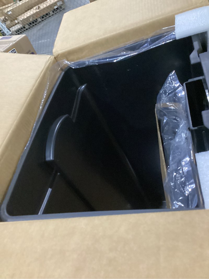 Condition photo showing New/Like New for Safco, Step-On Indoor Plastic Trash Can for Home & Commercial Use, Hands-Free Disposal, 23 Gallon, Black