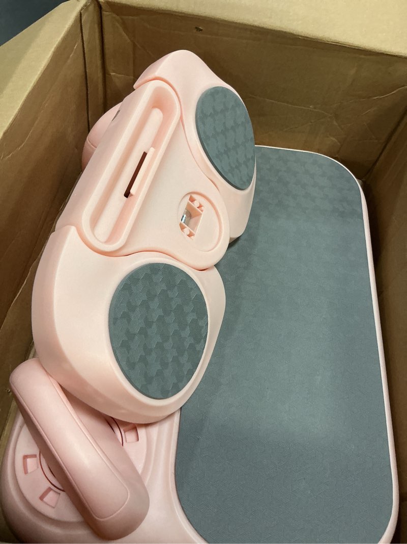 Condition photo showing As Is for Pilates Board, 6-in-1 Pilates Reformer for Core & Full Body Workout, Portable Home Gym Equipment with Smart LED Digital Display, Pilates Trainer for Women, Beginners Pink