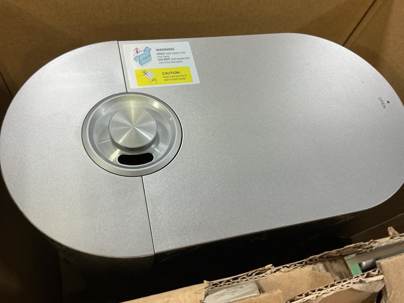 Condition photo showing As Is for DREO 6L Humidifiers for Bedroom, Smart Warm & Cool Mist for Large Room, 60Hr Quiet Runtime for Baby, Plant, Humidity Sensor, Indicator Light, 12H Timer, Google/Alexa, HM713S Silver