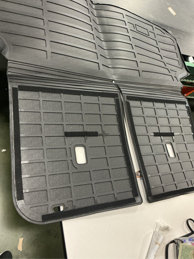 ZQULOYO Cargo Liners Backrest Mat for Kia EV9 Accessories 2024 2025 with Hook&Loop Rear Trunk Mat Re