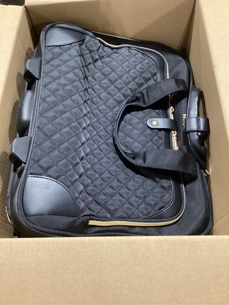 Condition photo showing As Is for Rolling Laptop Bag Women, Rolling Briefcase for Women with Waterproof Pocket, 16 Inch Computer Bag, Underseat Carry On Luggage with Wheels for Work Travel Business, Lightweight Black Black 16-inch