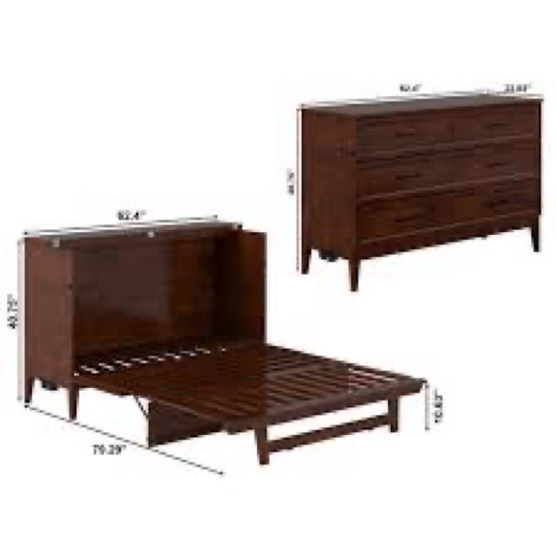 pfeffer solid wood murphy bed chest