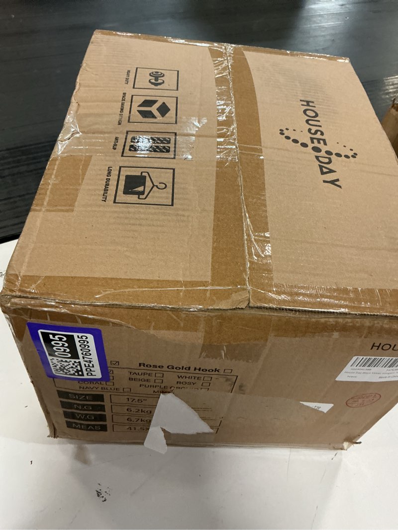 Condition photo showing New/Like New for house day premium velvet hangers, non-slip flocked felt, sturdy coat & suit hangers for closet space saving (100 pack, black) 100 pack black