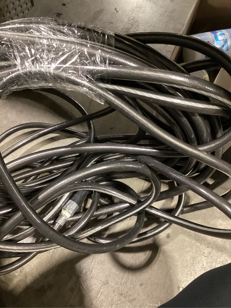 Condition photo showing As Is for neverkink teknor apex 5/8-in x 125-ft heavy -duty kink free vinyl green coiled hose