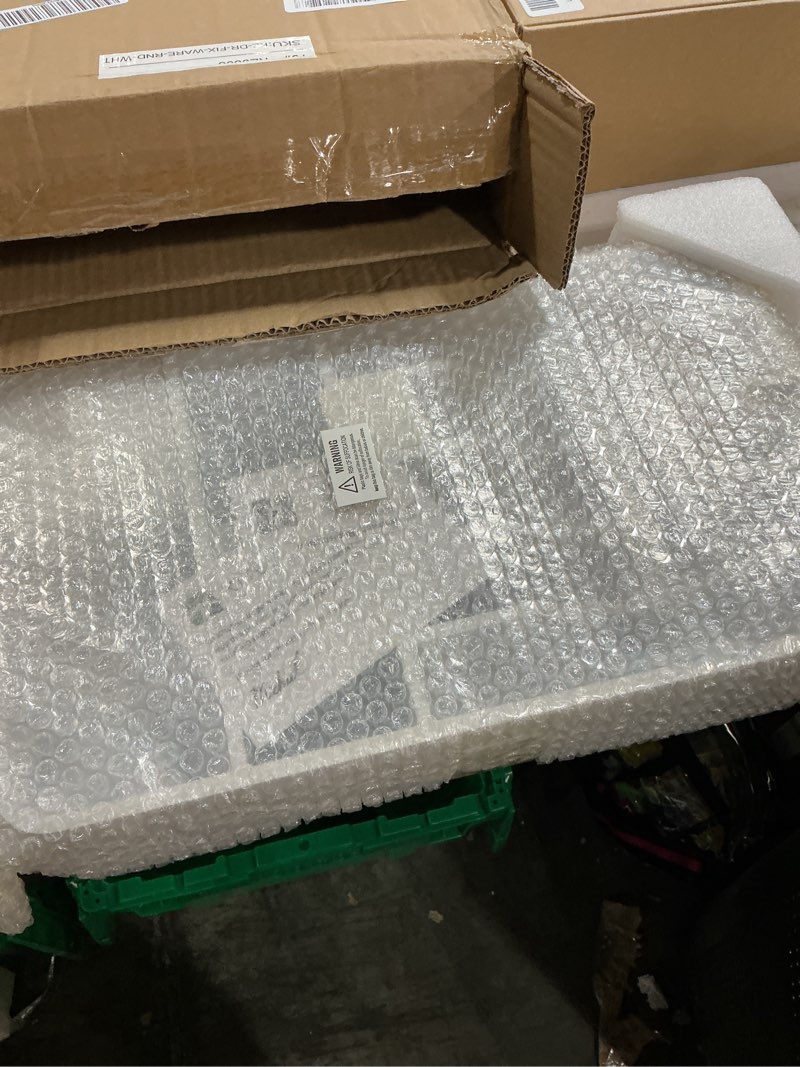 Condition photo showing New/Like New for KitchenEdge Silverware Organizer - Cutlery, Flatware, and Utensil Holder for Kitchen Drawers, Fixed 10.5” Width, 7 Storage Compartments, Non-Slip Feet, Rounded Corners, 100% Bamboo, White Finish White Bamboo