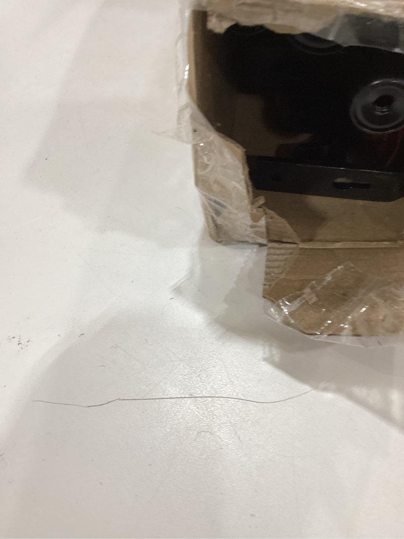 Condition photo showing As Is for KAMANINA 1 Inch Double Curtain Rod for Windows 72 to 144 Inches (6-12 Feet), Black Heavy Duty Drapery Rod, Adjustable Double Rods with End Caps Black 72-144"