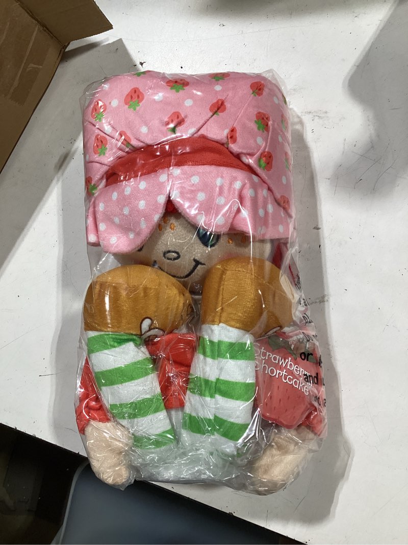 Condition photo showing Good Condition for strawberry shortcake plush pillow buddy - super soft stuffed character pillow - polyester microfiber, 18 inches red