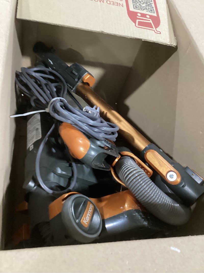 Condition photo showing Good Condition for Kenmore DU4080 Featherlite Lift-Up Bagless Upright Vacuum 2-Motor Power Suction Lightweight Carpet Cleaner with HEPA Filter, 2 Cleaning Tools for Pet Hair, Hard Floor, Orange