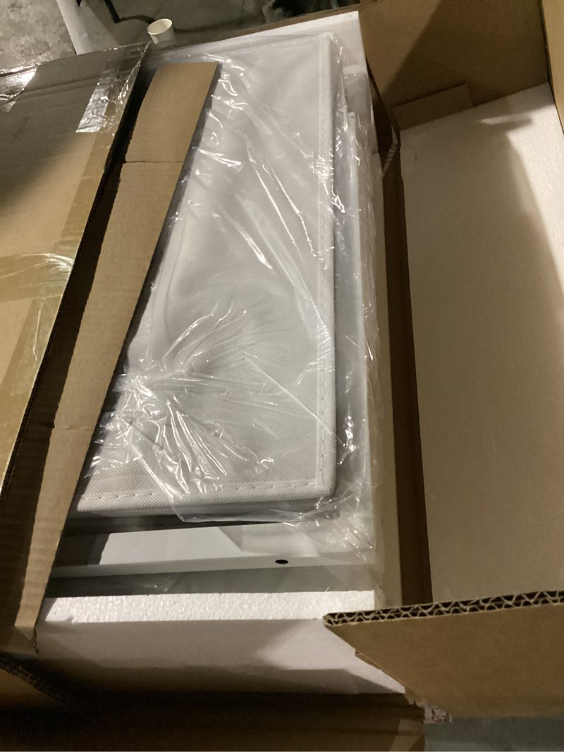 Condition photo showing New/Like New for BOLUO Stackable Storage Drawers Closet Organizers and Storage Fabric White 2 Drawer Dresser for Bedroom 2 Packs Modern L(15.7"D x 21.1"W x 16.1"H) White