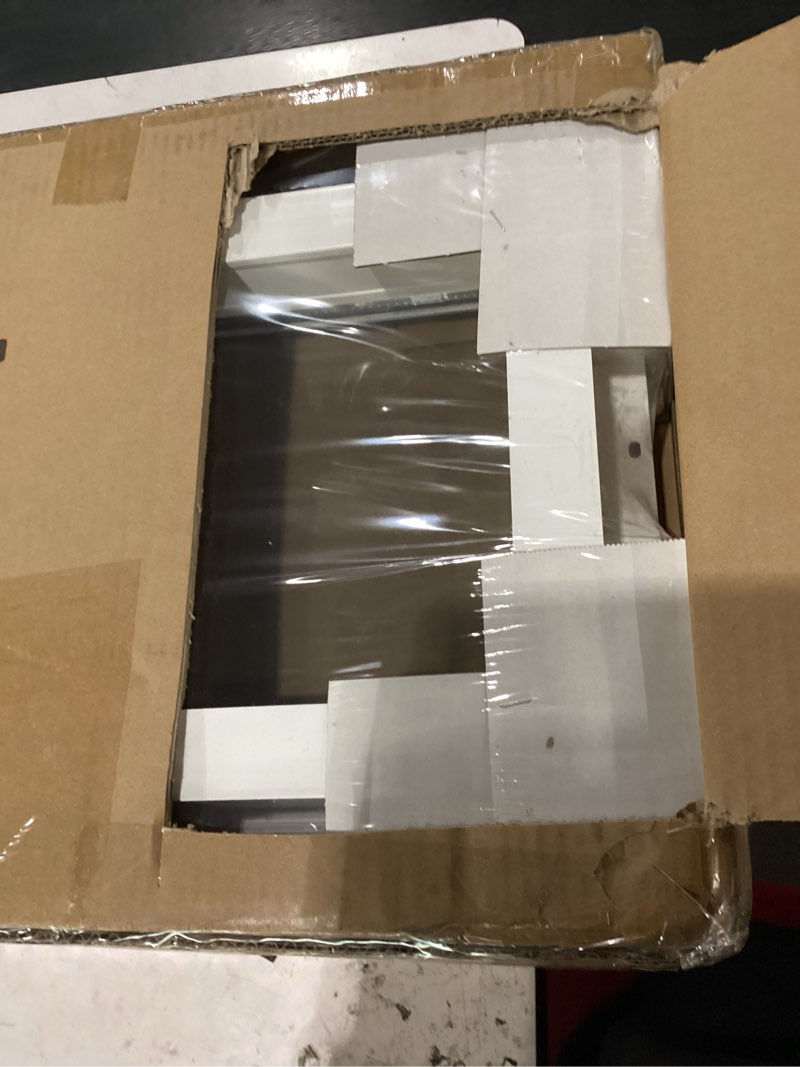 Condition photo showing New/Like New for 12" x 36" vinyl transom window,low-e glass with argon gas,double-pane insulated tempered clear glass household fixed picture window (white)