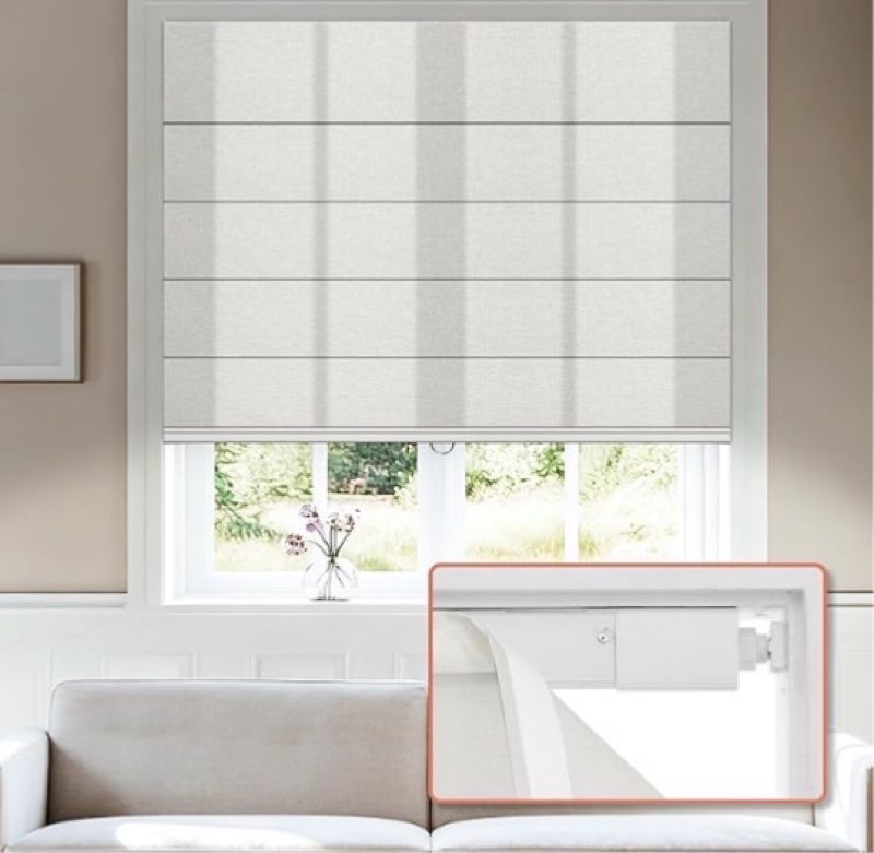 hotsoon no tools no drill roman shades, cordless light filtering roman blinds for windows, room dark