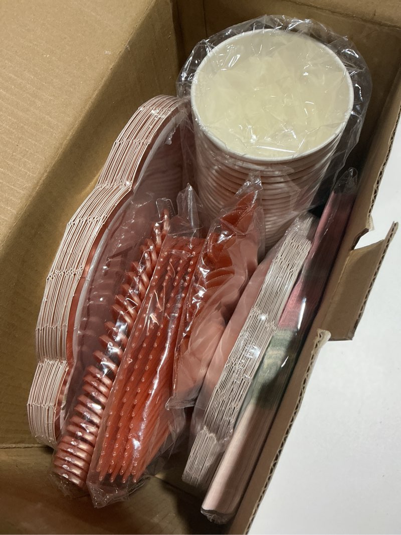 Condition photo showing Good Condition for Baby Shower Decorations,Floral Girl Baby Shower Decorations, Baby Shower Plates and Cups and Napkins Set for Baby Girl Shower Decoraraions Party Supplies-(Serves24)