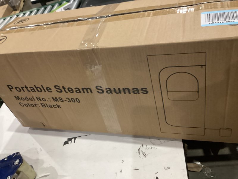 Condition photo showing New/Like New for Portable Sauna for Home, Personal SPA Steam Sauna with 10 Min Fast Heating & 9 Levels Heat, Warm Sauna Tent with 3L/1200W Steamer, Folding Chair, Remote Control for Body Relaxation,32" x 32" x 71"