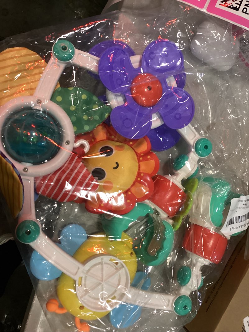 Condition photo showing Good Condition for baby activity arch toy bar for stroller, bassinets and car seat, adjustable crib toys hanging attachment, sensory development toys with rattles colorful