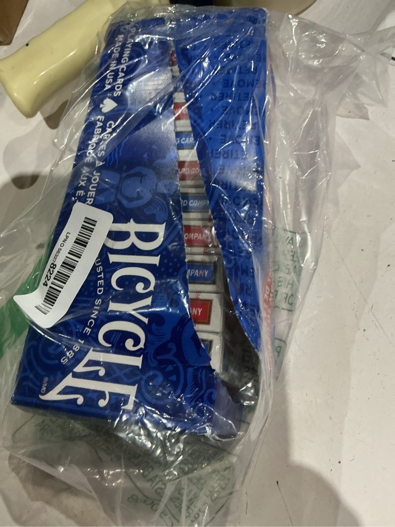 Condition photo showing Good Condition for bicycle jumbo index playing cards, 12 pack bulk set of large print poker size cards, red & blue backs, for easy reading, family card games, classrooms, and casino play bicycle jumbo 12 pack