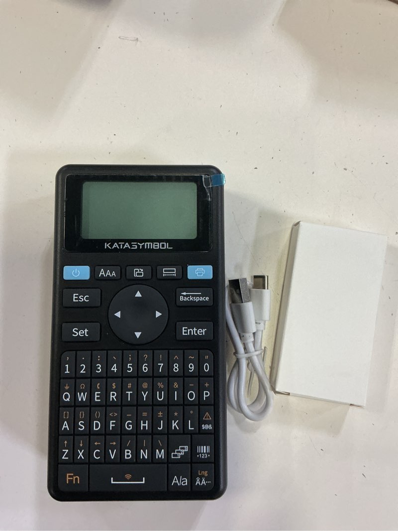 Condition photo showing Good Condition for supvan e11 bluetooth label maker machine with 4 tapes, support keyboard & app with 30+ fonts and 660+ icons, rechargeable inkless labeler for home, kitchen, office, school, organization, black machine + 4 tapes (set 2)