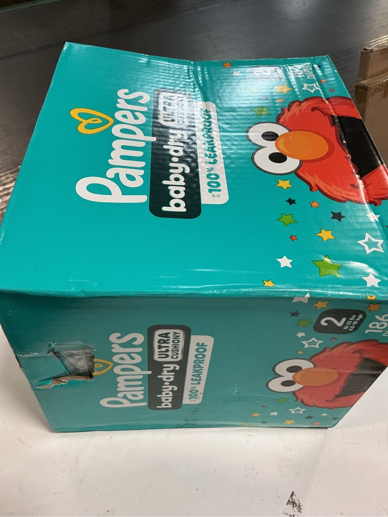 Condition photo showing New/Like New for pampers diapers - baby dry - size 2, 186 count, absorbent disposable infant diaper (packaging may vary) size 2 186