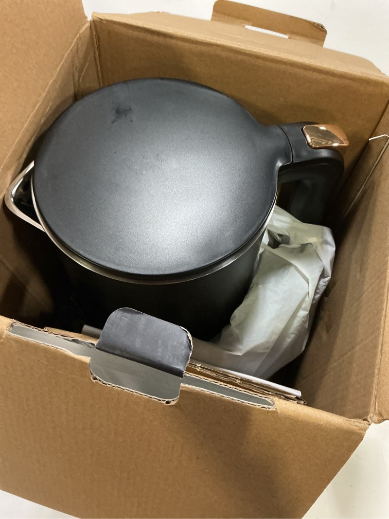 Condition photo showing Good Condition for electric kettle, double wall 1.7l stainless steel cool touch, water boiler & heater, 1500w hot tea pot, boil dry protection & cordless base, bpa-free, black