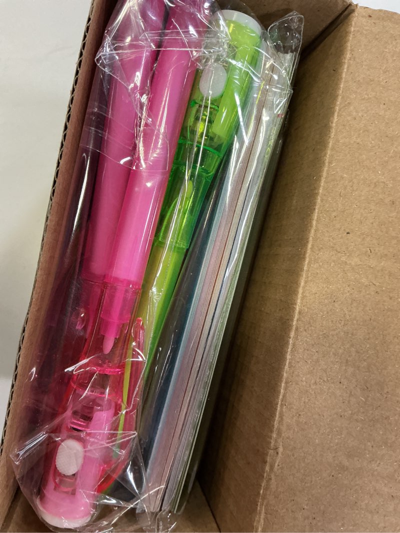 Condition photo showing New/Like New for 24 Pack Valentines Day Gifts for Kids Classroom Invisible Ink Spy Pen with Animal Themed Cards Party Favors for School Exchange & Prizes for Boys Girls