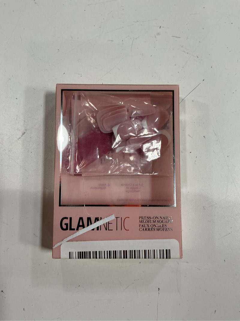 Condition photo showing As Is for Glamnetic Press On Nails - Classy French | Medium Square Fake Nails with Trendy Micro French Tip, Salon Quality | 15 Sizes - 30 Nail Kit 1B - Classy French