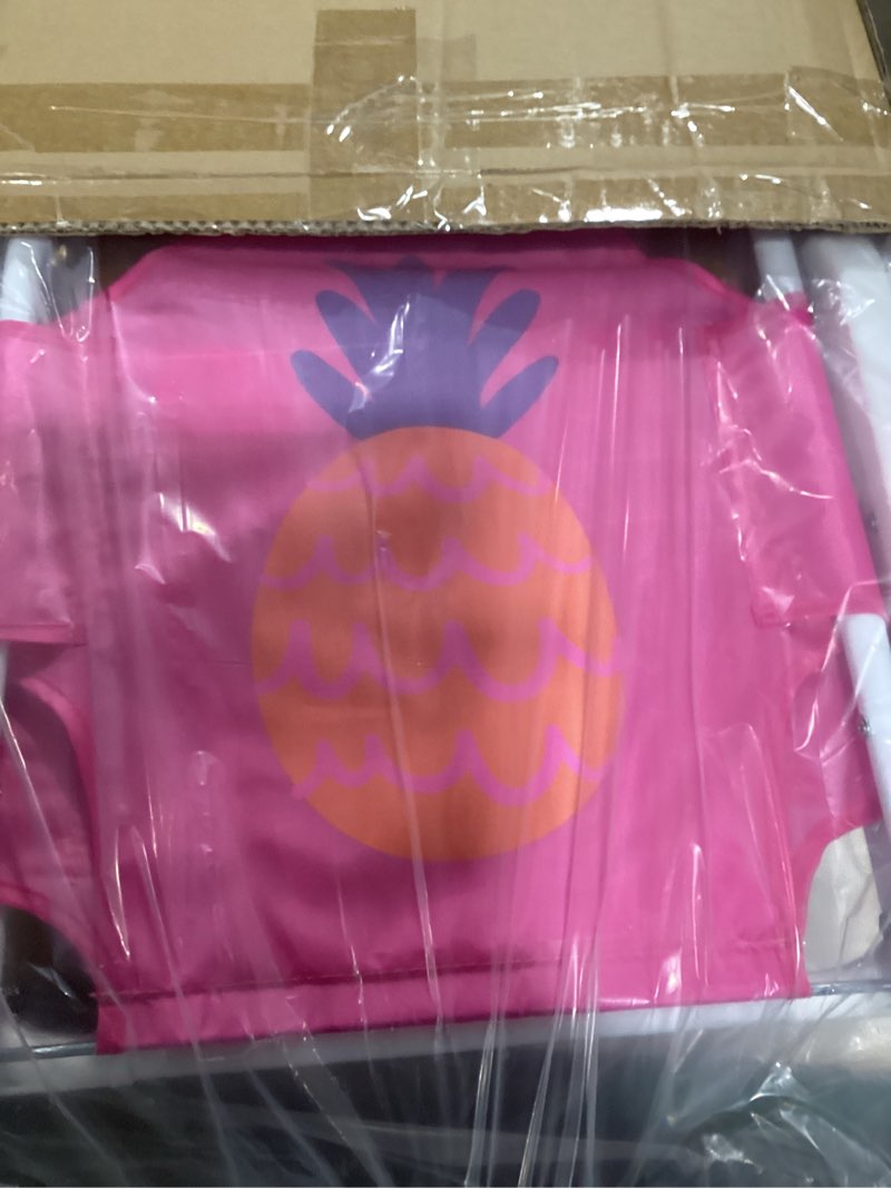 Condition photo showing New/Like New for plulon kids beach chair with umbrella folding lawn and camping chair with summer shade for beach, pool, travel and outdoor (for 1-5 years old) hot pink pineapple
