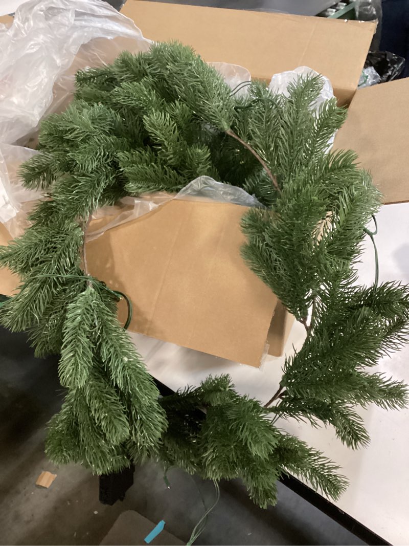 Condition photo showing Good Condition for DearHouse 6Ft Artificial Pine Christmas Garland Winter Greenery Garland for Holiday Season Mantel Fireplace Table Runner Centerpiece Décor (Green)