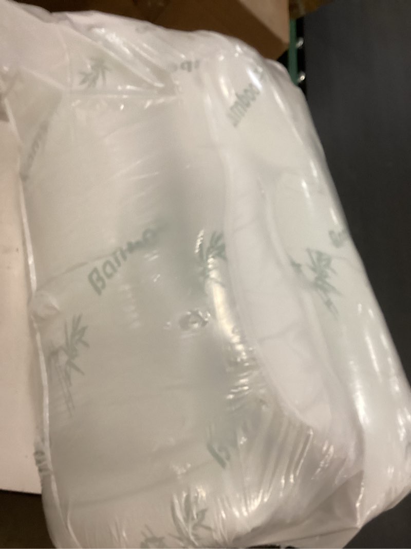 Condition photo showing As Is for Ultra Soft Queen Size Mattress Topper - Viscose Made from Bamboo Pillow Top Mattress Pad for Back Pain Relief - Naturally Cooling for Hot Sleepers, Green Green Queen