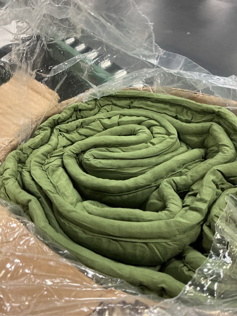 Condition photo showing New/Like New for japanese floor mattress, futon mattress with portable storage bag and washable cover, roll up thick tatami mat suitable for camping, guest room, green, twin twin (80"l x 39"w) green ( 4"th + dust cover ?