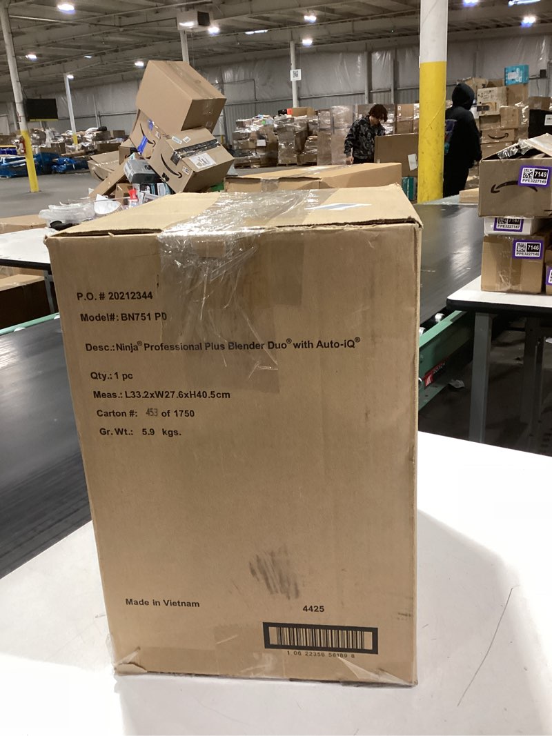 Condition photo showing As Is for Ninja BN751 Professional Plus DUO Blender, 1400 Peak Watts, 3 Auto-IQ Programs for Smoothies, Frozen