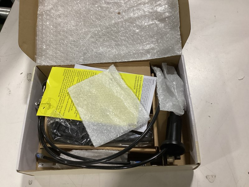 Condition photo showing Good Condition for Delta Nicoli Matte Black Bathroom Faucet 3 Hole, 8 Inch Widespread Bathroom Sink Faucet for Vanity, Push-Pop Drain Assembly, Matte Black 35749LF-BL Matte Black Standard Spout