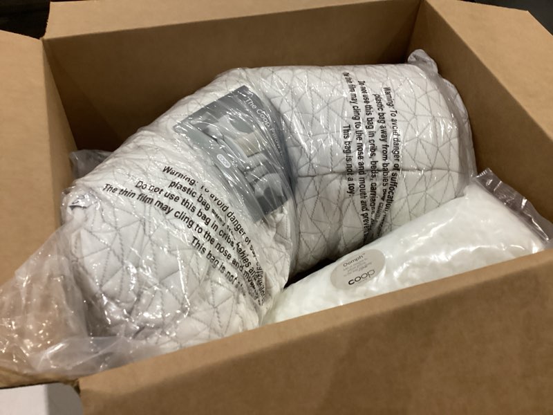 Condition photo showing Good Condition for coop home goods original adjustable pillow, king size bed pillows for sleeping, cross cut memory foam pillows - medium firm back, stomach and side sleeper pillow, certipur-us/greenguard gold original white king