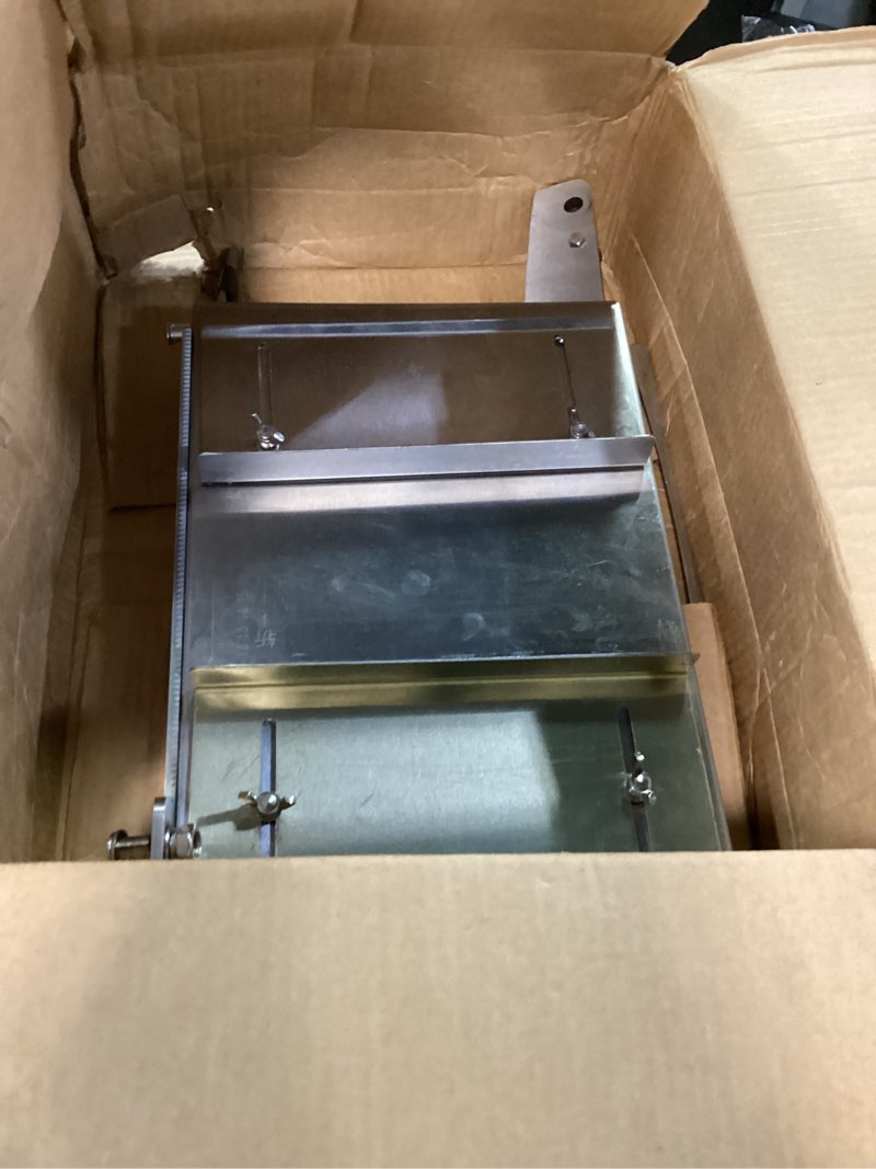 Condition photo showing As Is for Stainless Steel Bone Cutter Machine Manual Ribs Meat Chopper Food Slicer for Whole Chicken Rib Spine, 47.5x28.5x10cm