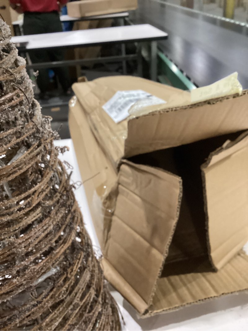 Condition photo showing Good Condition for Motionchic 3 Set Lighted Christmas Cone Tree with Winding Rattan Vine(24/18/12) Timer and Battery Po