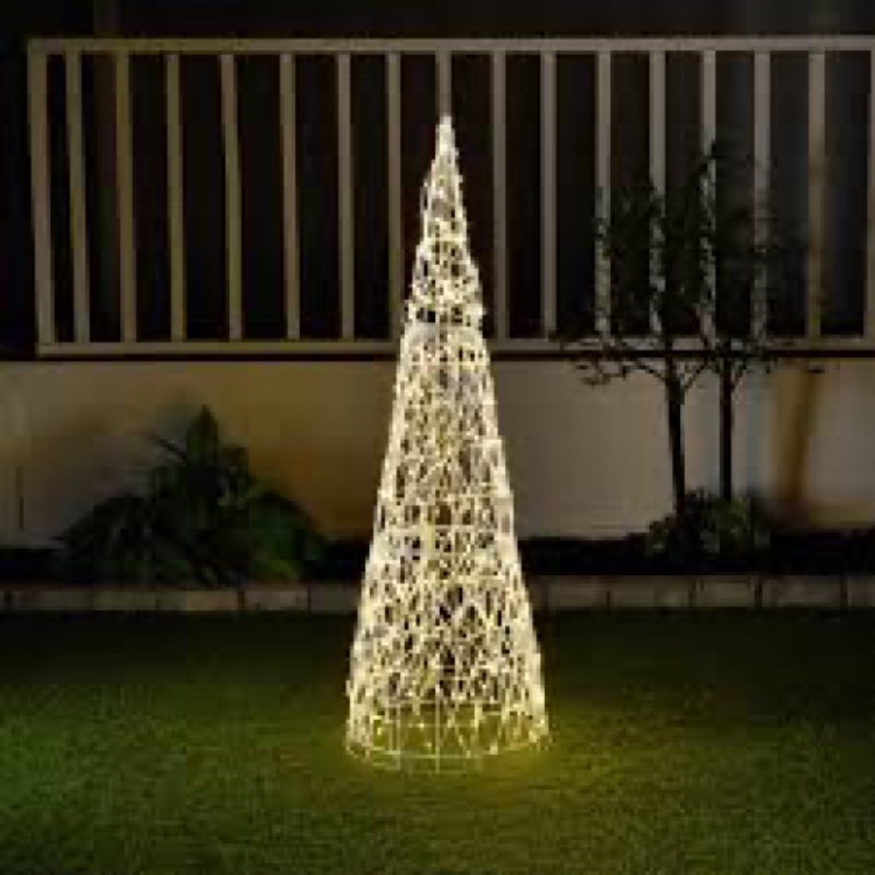 Twinkling 480 LED Christmas Cone Tree with Warm White & Cold White Lights