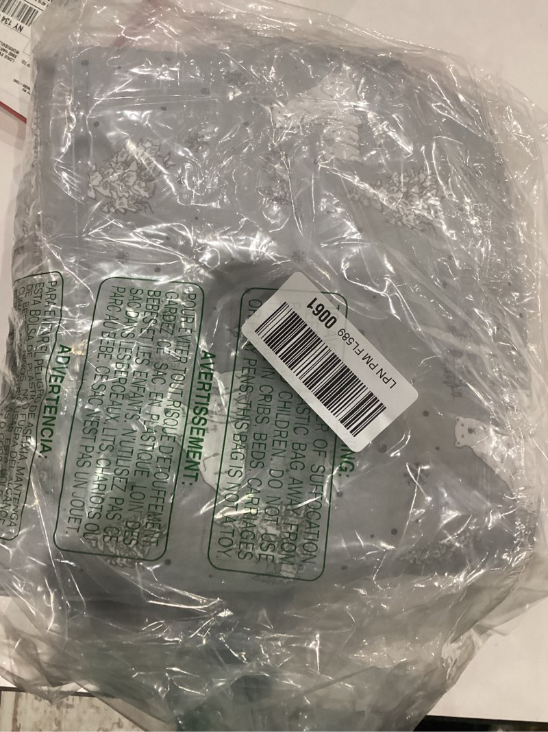 Condition photo showing Good Condition for True North by Sleep Philosophy Cozy Flannel Warm 100% Cotton Sheet - Novelty Print Animals Stars Cute Ultra Soft Cold Weather Bedding Set, Full, Grey Penguins 4 Piece Grey Penguins Full