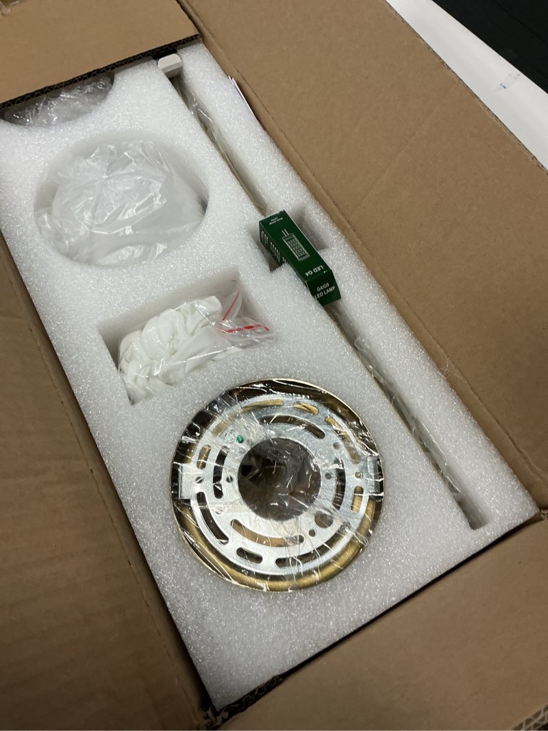 Condition photo showing Good Condition for golden wall lamp double ball, mid-century modern glass wall sconces,with g9 tricolor bulb for living room bedroom bedside stairs restaurant bathroom corridor aisle lighting