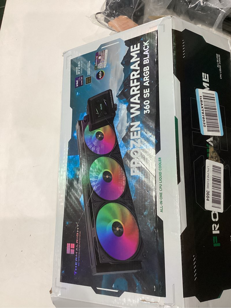 thermalright fw 360 se argb black-aio cpu liquid cooler,ips lcd screen with 320x240 resolution