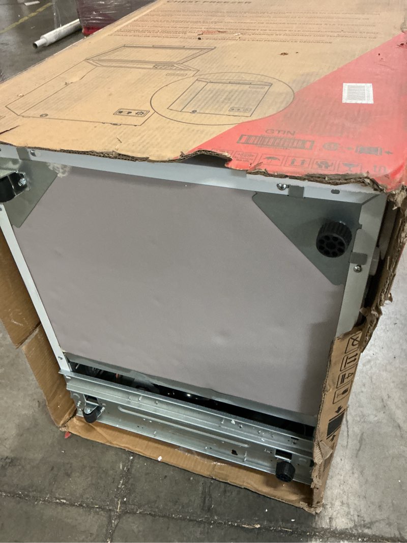 Condition photo showing As Is for Frigidaire 5.0 Cu ft Chest Freezer, EFRF5003-6COM