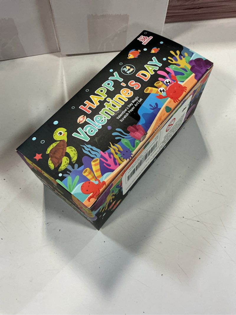 Condition photo showing New/Like New for 24 packs valentines day gifts for kids with scratch art books, rainbow scratch art paper set with greeting cards, ideal kids valentines day cards classroom exchange prizes supplies party favor
