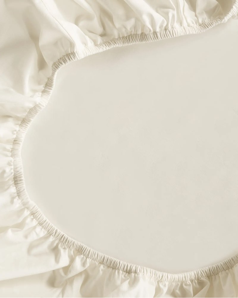 signature giza cotton sateen fitted sheet set solid: ivory size: king