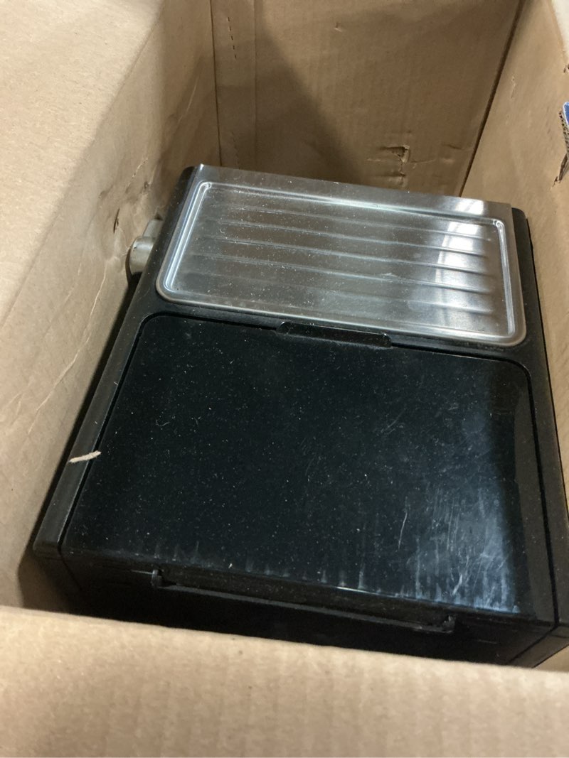 Condition photo showing As Is for De'Longhi Dedica Duo Compact Espresso Machine - Cold Brew Coffee Maker with Milk Frother Wand- for Espresso, Hot & Iced Coffee, Cappuccinos, Lattes & Home Barista Brewing, Vanilla Vanilla White