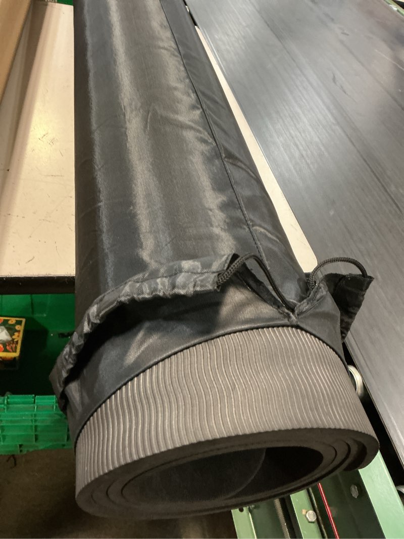 Condition photo showing As Is for cambivo large yoga mat (6'x 4'), extra wide workout mat for men and women, yoga mat thick 1/3 &1/4 exercise mats for home workout, yoga, pilates (black,1/4 inch) black 8mm